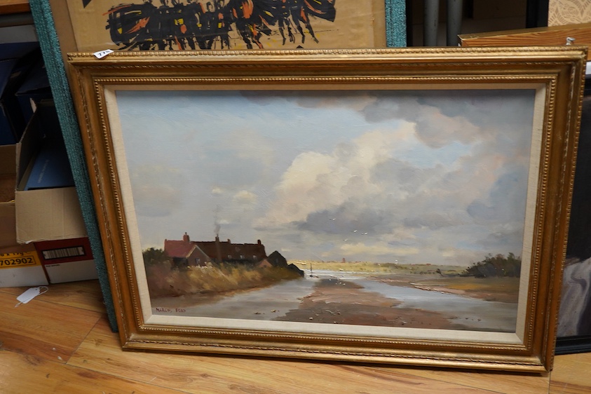 Marcus Ford (1914-1988), ‘Southwold from Walberswick’, signed, oil on canvas, 49 x 74cm